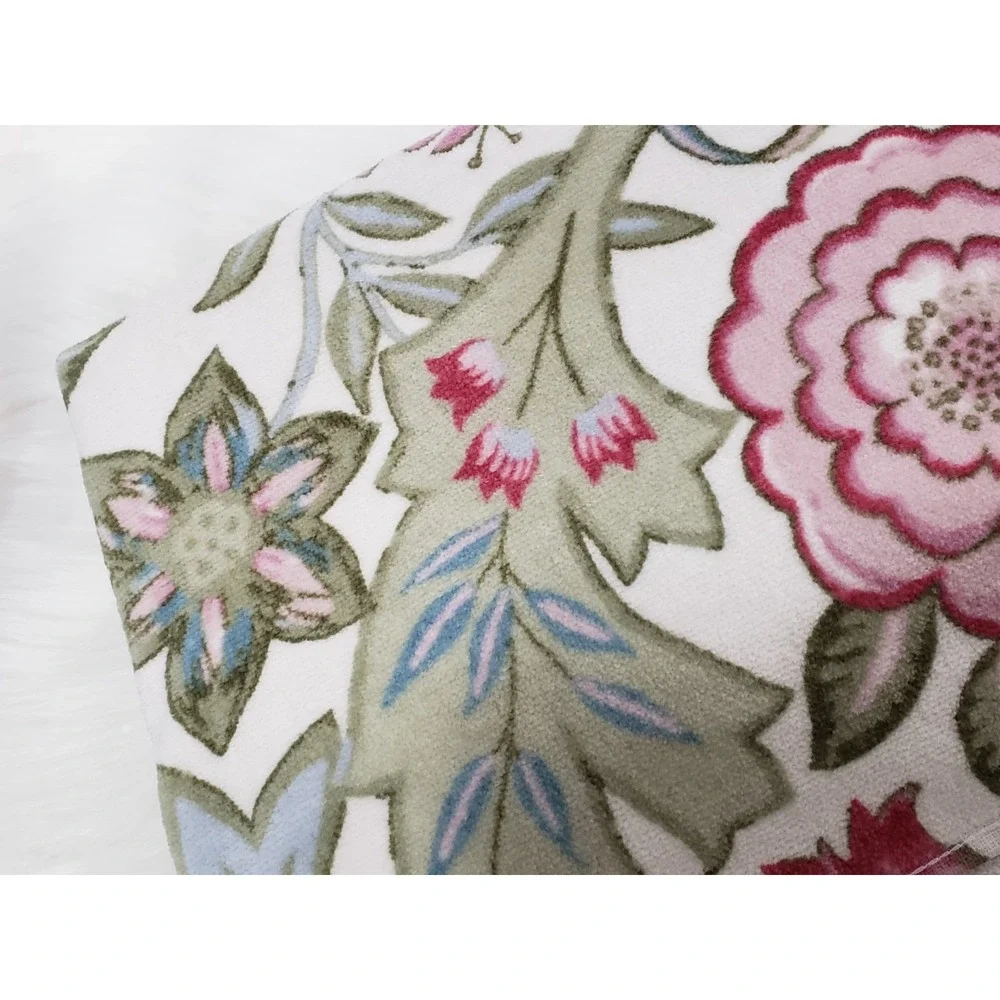 NEW 1 BATH TOWEL Morris & Co WILHELMINA Floral Cotton Velour 30x54